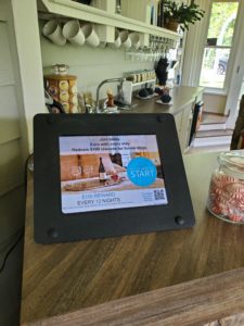 picture of kiosk used to register stays