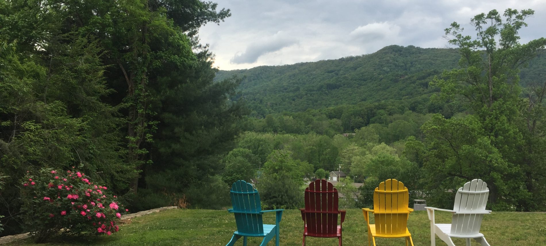 Adirondack chairs in the yard Andon reid