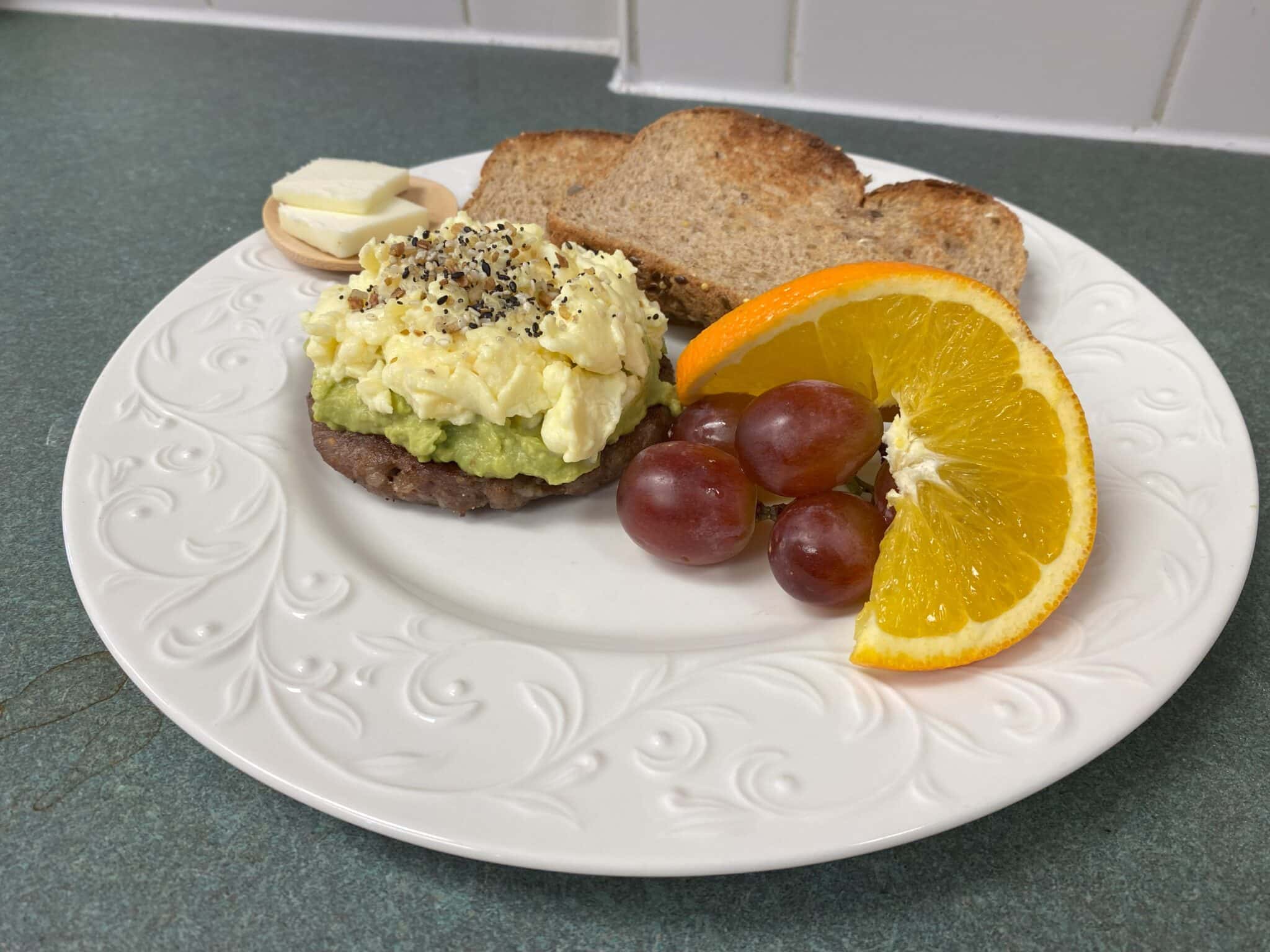 Sausage Egg and Avocado Stacks at the Andon-Reid Inn B&B in Waynesville, NC
