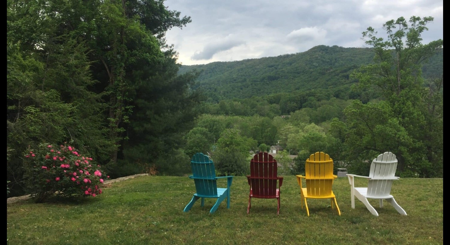 Chairs overlooking Eagle's Nest Mountain