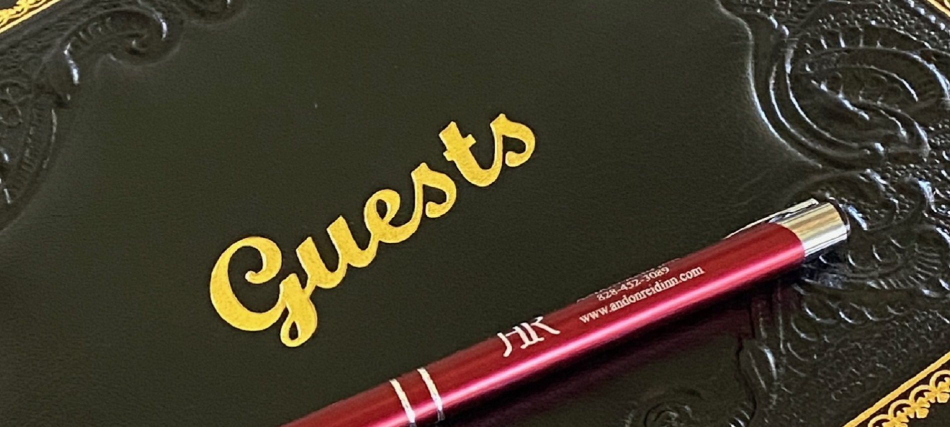 Guestbook and Pen at the Andon-Reid