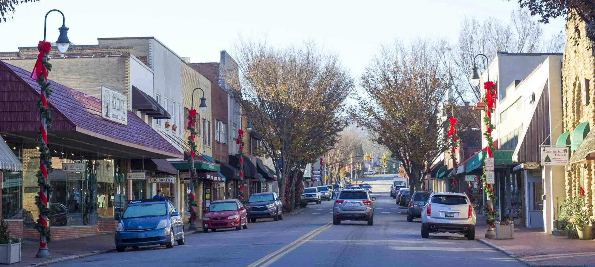 downtown waynesville in the morning